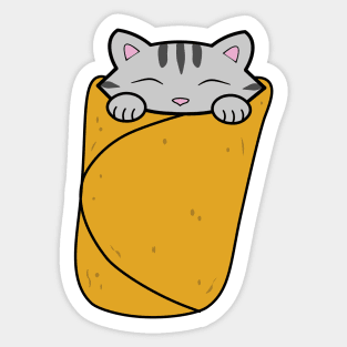 Purrito, cute cat burrito Sticker